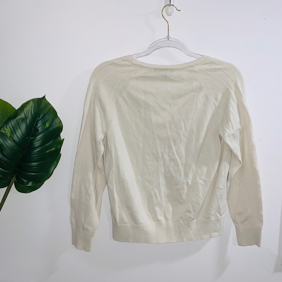 3/$30 Banana Republic Cream Button Up Cardigan - Picture 3 of 5